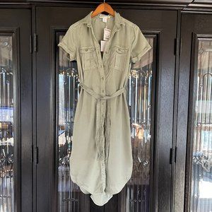 Sage Pocketed Dress